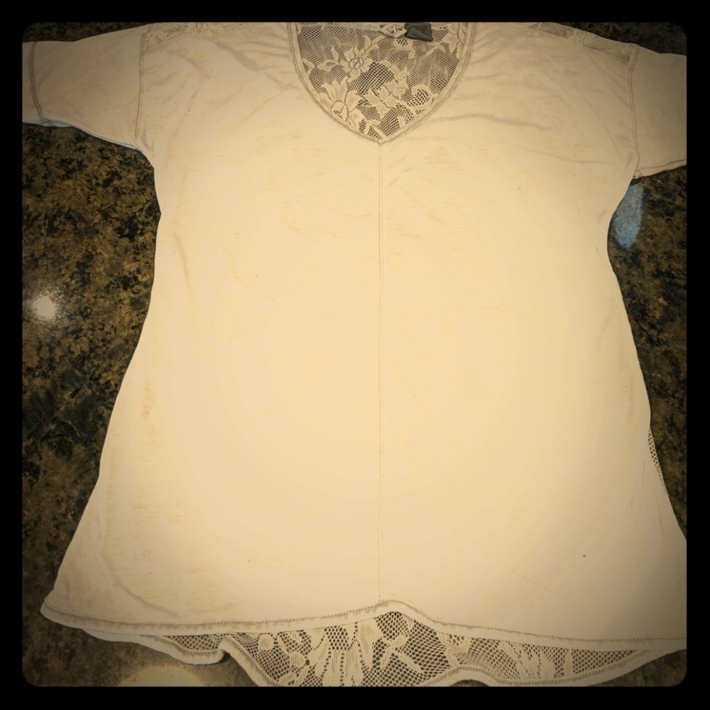 BKE lace back shirt